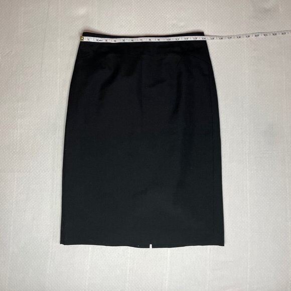 Ann Taylor Black Wool-Blend Knee-Length Pencil Skirt – Size 2 - Picture 6 of 7